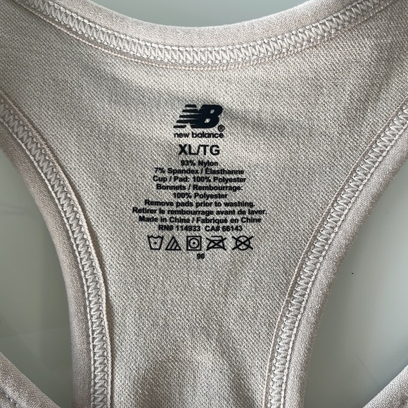 NWT NEW BALANCE NB SPORTS BRA SIZE XL WORKOUT GYM WEAR - Picture 3 of 5